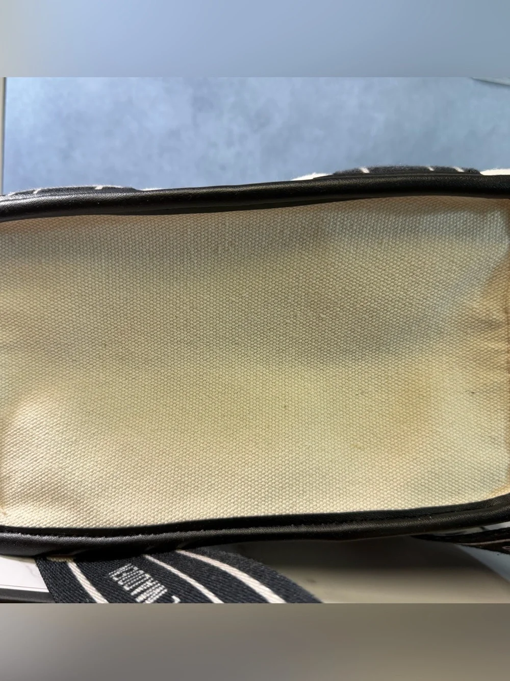 Steve Madden Black & Cream Logo Strap Tote with Coin Pouch